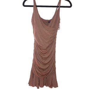 NWT XXI FOREVER CINCHED NUDE-PINK DRESS